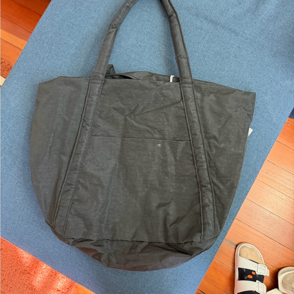 BAGGU Cloud Bag Black Nylon with Long Straps - Picture 3 of 4